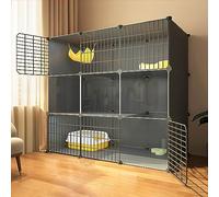 Cat Cage Cat Enclosure Indoor DIY Kitten Cage Cat House Detachable Metal Wire Kennels Crate Pet Playpen, Large Exercise Place