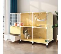 Cat Cage, Cat House Cage Cat Trap Large Indoor Cat Cages with Litter Box - Large Indoor Cat Playpen for Cat (Size : 77 * 47 * 112cm) (112 * 47 * 77cm)