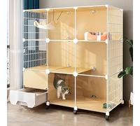 Cat Cage, Cat House Cage Cat Trap Large Indoor Cat Cages with Litter Box - Large Indoor Cat Playpen for Cat (Size : 77 * 47 * 112cm) (112 * 47 * 112cm)