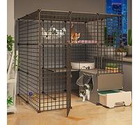 Cat Cage - Cat Kennel Catio Outdoor Cat Enclosure,Diy Cat Playpen Cat Cages Indoor Large with Litter Box Large Exercise Place Ideal for 1-4 Cat (Size : 111 * 95 * 109cm-c)