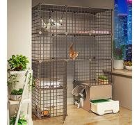 Cat Cage - Cat Kennel Catio Outdoor Cat Enclosure,Diy Cat Playpen Cat Cages Indoor Large with Litter Box Large Exercise Place Ideal for 1-4 Cat (Size : 111 * 49 * 145cm)