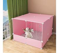 Cat Cage - Cat Playpen, Cat Cages Indoor Diy Pet Playpen Metal Enclosure Net Exercise Yard Fence Cage with Door for Small Pets Rabbits Hedgehogs Cat Guinea Pigs with Cat Pad