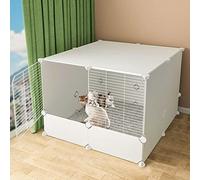 Cat Cage - Cat Playpen, Cat Cages Indoor Diy Pet Playpen Metal Enclosure Net Exercise Yard Fence Cage with Door for Small Pets Rabbits Hedgehogs Cat Guinea Pigs with Cat Pad