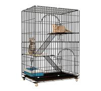 Cat Cage,Cat Playpen,Critter Nation Cage 360° Rotating Casters,Indoor Pet Enclosures Diy Playpen,for 1-2 Pet,Small Animals