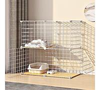Cat Cage, DIY Cat Playpen, Pet Cage, Wire Kennels Crate, Easy to Assemble Cattery, Suitable for puppies, kittens, guinea pigs, ferrets, chinchillas, rabbits, Exercise Place Ideal)