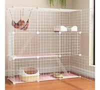 Cat Cage, DIY Cat Playpen, Pet Cage, Wire Kennels Crate, Easy to Assemble Cattery, Suitable for puppies, kittens, guinea pigs, ferrets, chinchillas, rabbits, Exercise Place Ideal
