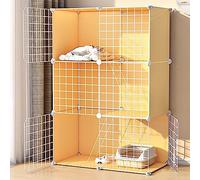 Cat Cage, DIY Cat Playpen, Pet Cage, Wire Kennels Crate, Easy to Assemble Cattery, Suitable for puppies, kittens, guinea pigs, ferrets, chinchillas, rabbits, Exercise Place Ideal
