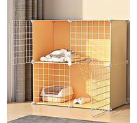 Cat Cage, DIY Cat Playpen, Pet Cage, Wire Kennels Crate, Easy to Assemble Cattery, Suitable for puppies, kittens, guinea pigs, ferrets, chinchillas, rabbits, Exercise Place Ideal)