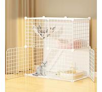 Cat Cage, DIY Outdoor Enclosure, Metal Wire Playpen for Multiple Cats, Detachable Design for Small Animals, Ideal Exercise Space