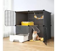 Cat Cage Enclosures Indoor Cat Playpen, Cat Houses for Cats, Separate Dining and Toilet Facilities, Clean and Hygienic (Size : 70x45x70cm)