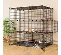 Cat Cage,ferret Cage Indoor Cat Playpen,cat Kennel Metal Wire Kennels Crate Small Animal Cage for Kitten Guinea Pig Ideal for 1-4 Cat