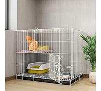 Cat Cage Foldable Metal Dog Crate With Tray,Indoor Pet Cage Playpen With Base,7-14 Days Fast Arrival And Complete Set Of Accessories And Cat Items,58x41x50CM