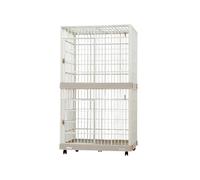 Cat Cage for Indoor & Outdoor Use, Mobile Cat Enclosure with Jumping Platforms, Perfect Cat House for 1-3 Cats (82.5x56.5x175.2cm)