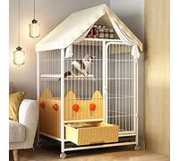 Cat Cage Indoor, Cat Cage Cat Crate Cat Kennel, With pull-out cat litter box, cat climbing ladder, storage on the top, wheels on the bottom, strong support, for 1-2 Cats, Rabbit (Color : A, (B 78