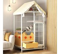 Cat Cage Indoor, Cat Cage Cat Crate Cat Kennel, With pull-out cat litter box, cat climbing ladder, storage on the top, wheels on the bottom, strong support, for 1-2 Cats, Rabbit (Color : A, (B 78