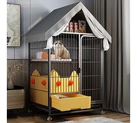 Cat Cage Indoor, Cat Cage Cat Crate Cat Kennel, With pull-out cat litter box, cat climbing ladder, storage on the top, wheels on the bottom, strong support, for 1-2 Cats, Rabbit (Color : A, (A 78