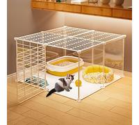 Cat Cage, Indoor Cat Cage DIY Detachable Cat Playpen Outdoor Cat Enclosures, Pet Cages for Cats, Large Exercise Place Ideal for 1-2 Cats - for Small Pet Cat Cat Puppy