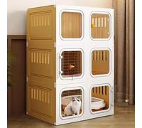 Cat Cage Indoor, Cat Enclosure, Cat Cage Crate, Cat cage with litter box, Cat Playpen, with litter box, cat hammock, enclosed cat cage, for 1-2 Cats, Ferret, Chinchilla, Rabbit, Small Animal