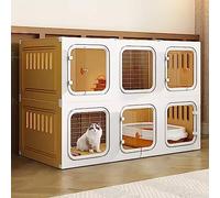Cat Cage Indoor, Cat Enclosure, Cat Cage Crate, Cat cage with litter box, DIY Cat Playpen, with litter box, cat hammock, enclosed cat cage, for 1-2 Cats, Ferret, Chinchilla, Rabbit, Small An (10