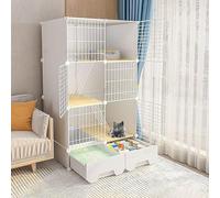 Cat Cage - Indoor Cat Enclosure Playpen, Detachable Metal Wire Design for Small Animals, Puppies, Ferrets, and Guinea Pigs - Versatile and Space-Saving