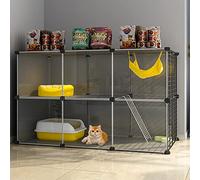 Cat Cage Indoor - Cat Playpen Chinchilla Cage Small Animal Cage Diy Design Cat Enclosures Cat Kennels for Kitten Puppy Bunny Exercise,Onecolor-107 * 37 * 72cm-A