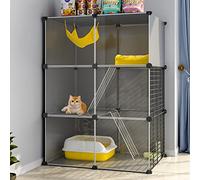 Cat Cage Indoor - Cat Playpen Chinchilla Cage Small Animal Cage Diy Design Cat Enclosures Cat Kennels for Kitten Puppy Bunny Exercise,Onecolor-72 * 37 * 107cm -A