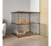Cat Cage Indoor, Collapsible Metal Pet Cage for Small Animals, Spacious Design for Indoor Use, Ideal for Balconies and Living Spaces