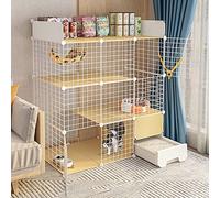 Cat Cage - Indoor Diy Cat Playpen, Cat Kennel Diy Cat Playpen Detachable Metal Wire Kitten Kennels Crate Small Animal Cage for Pet