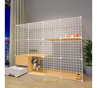 Cat Cage - Indoor Diy Cat Playpen, Cat Kennel Diy Cat Playpen Detachable Metal Wire Kitten Kennels Crate Small Animal Cage for Pet