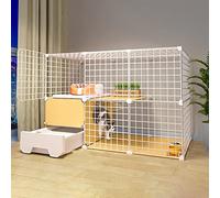 Cat Cage - Indoor Diy Cat Playpen, Cat Kennel Diy Cat Playpen Detachable Metal Wire Kitten Kennels Crate Small Animal Cage for Pet