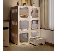 Cat Cage Indoor - DIY Cat Playpen Detachable Small Animal Cage Cat Enclosure Cat Cabinet, Cat Fence for 1-3 Kitten Guinea Pig, Bunny and Chinchilla