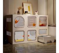 Cat Cage Indoor - DIY Cat Playpen Detachable Small Animal Cage Cat Enclosure Cat Cabinet, Cat Fence for 1-3 Kitten Guinea Pig, Bunny and Chinchilla