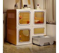 Cat Cage Indoor - Diy Cat Playpen Detachable Small Animal Cage Cat Enclosure With Cat Litter Box,Cat Fence For 1-3 Cats,With litter box-70x45x70cm