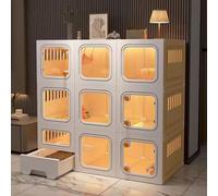 Cat Cage Indoor, DIY Outdoor Cat Enclosures, Large Exercise Place, Independent Litter Box, Expanded Space(106x46x106cm)