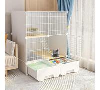 Cat Cage - Indoor Enclosure Playpen for Small Animals, Puppies, Ferrets, and Guinea Pigs - Detachable Metal Wire Design, Versatile and Space-Saving