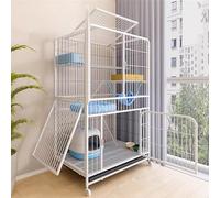 Cat Cage Indoor Enclosure with Pull-out Tray and Multiple Access Doors, Cat House for Indoor Use, Ideal for Safe and Comfortable Cat Living Space