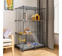 Cat Cage Indoor, Ferret Cage Chinchilla Cage Small Animal Cages Cat House DIY Pet Playpen, Indoor Use Pet Cages for Cats Bunny Chinchilla Guinea Pig
