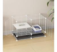 Cat Cage Indoor, Guinea Pig Cage DIY Small Animal Cages Chinchilla Cage Rabbit Cage Pet Playpen with Door, For Small Animals Cat Dog Guinea Pigs Rabbit (Size : 75x39x48cm-b)