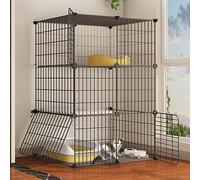 Cat Cage Indoor Household Cat Fence Travel Camping Outdoor Cat Cage Foldable Suitable For Small Animal Cage Ferret Chinchilla Cage Large Exercise Area Balcony Cattery