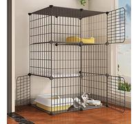 Cat Cage Indoor Household Cat Fence Travel Camping Outdoor Cat Cage Foldable Suitable For Small Animal Cage Ferret Chinchilla Cage Large Exercise Area Balcony Cattery
