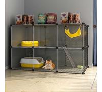 Cat Cage Indoor,Large Cat Cage Cat Enclosures Detachable Diy Cat Playpen Small Animals Cages,Large Exercise Place Ideal For Small Pet Cat Puppy,107x37x72cm-A