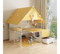 Cat Cage Indoor, Large DIY Pet Playpen Cat Enclosures Small Animal House Detachable Cat Crate with Litter Box Large Exercise Place Ideal for Cat