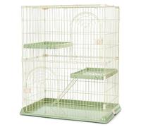 Cat Cage Indoor Large Double Layer Thick Wire Stable Ferret Caged Carrier for Pet Exercise and Comfort, Ideal for Multiple Cats