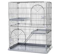 Cat Cage Indoor Large Double Layer Thick Wire Stable Ferret Caged Carrier for Pet Exercise and Comfort, Ideal for Multiple Cats