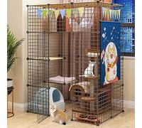 Cat Cage Indoor Large Space Wire Cat Fence DIY Guinea Pig Dog Cage Removable Cat Fence Suitable For One To Two Cats Cat Tree Balcony Cathouse Animal Cage