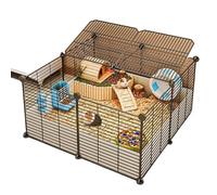 Cat Cage, Indoor Outdoor Cat Cage Playpen Detachable Enclosure Small Pet Black White Multiple Sizes(Black,72x72x37cm)