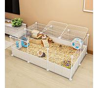 Cat Cage, Indoor Outdoor Cat Cage Playpen Detachable Enclosure Small Pet Black White Multiple Sizes(Wit,111x72x37cm)