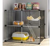Cat Cage Indoor - Playpen for Small Animals, Ideal for Kittens, Puppies, and Bunnies, DIY Design for Safe Exercise and Play Enclosure