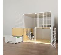 Cat Cage Indoor with Litter Box, Cat Enclosures DIY Cat House Detachable Metal Wire Kitten Cage Cat Fence Small Animals Cages for Cat, Large Exercise Place