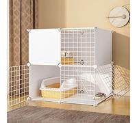 Cat Cage - Large Indoor Metal Enclosure with Door for Small Pets, Rabbits, Hedgehogs, and Guinea Pigs, Includes Mallet and Drinking Fountain
